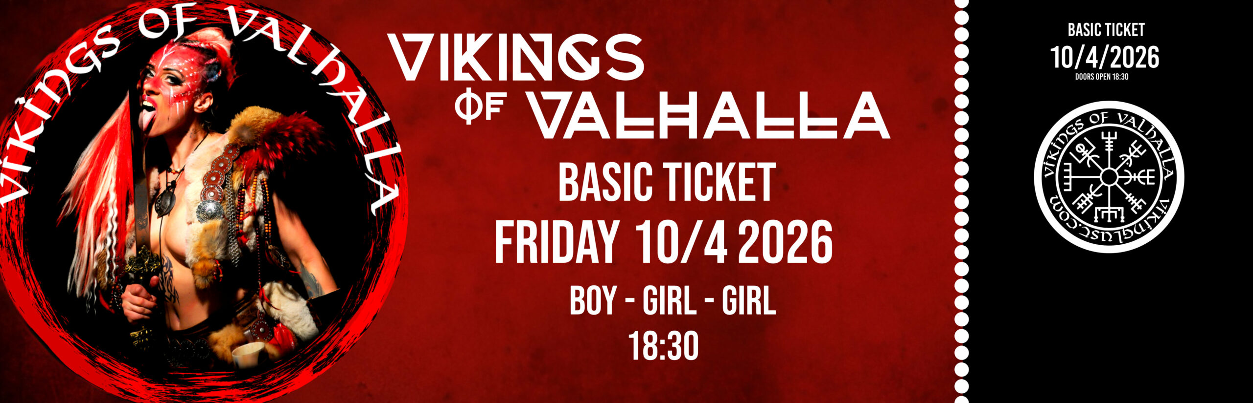 VIKING LUST ZONE: BASIC TICKET Friday Boy - Girl - Girl 18:30 erofest 2026